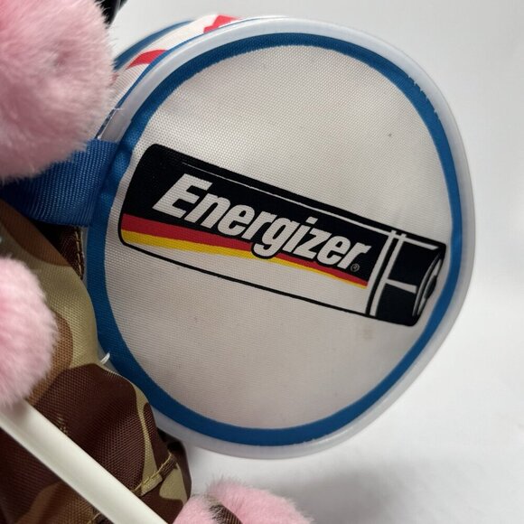 1998, 2000 Energizer Bunny Pink Military Green Camo Plush Toy. 12" - Picture 3 of 8